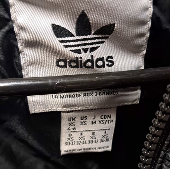 Adidas Originals Adicolor 3-Stripes Slim Fit Hooded Puffer Jacket Size XS - Picture 4 of 7